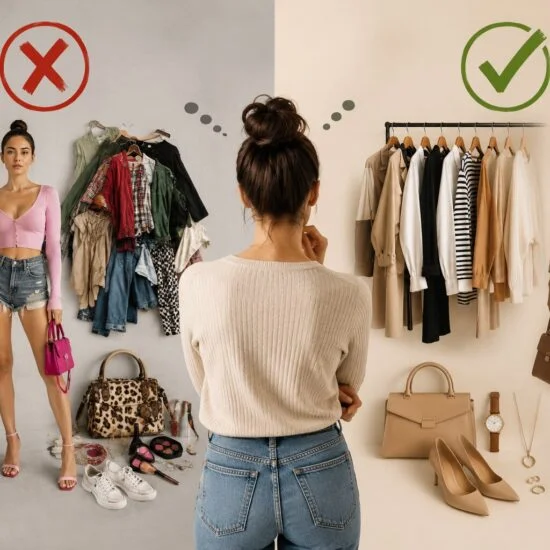 Fashion mistakes to avoid, showing common style and outfit fit errors